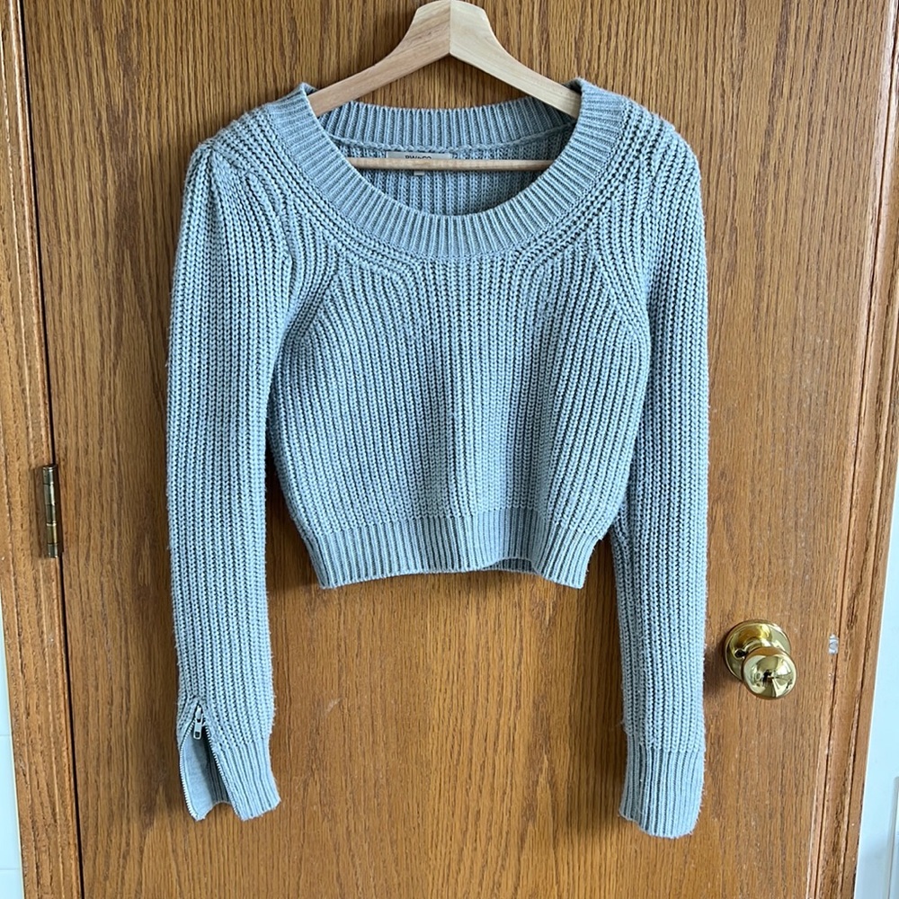 Knit Grey Crop Sweater
